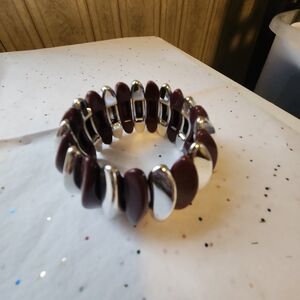 2-Tone elastic bangle EUC